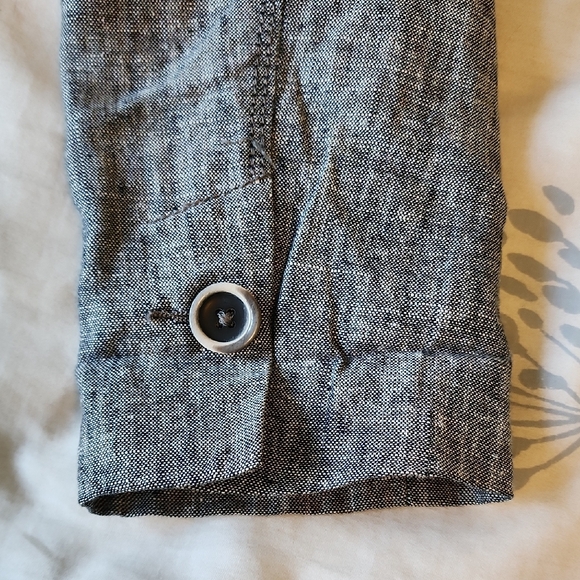 RW&CO Stylish Gray Women's Linen Jacket Size 6 - Picture 7 of 7